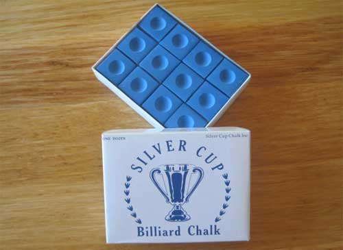 - tiza para tacos de billar, azul silver cup usa 12 udes