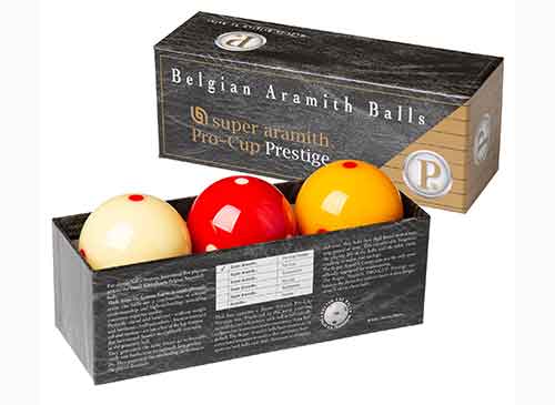 juego bolas de billar carambola Super Aramith Pro Cup Prestige, 61,5mm, 6 puntos en todas las bolas