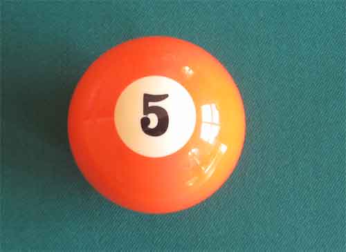 bola de billar nº 5 diámetro 57,2mm