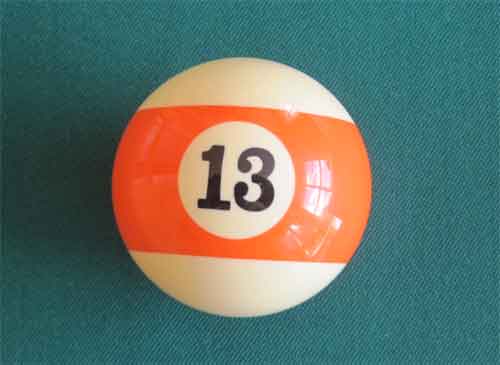 bola de billar nº 13 diámetro 57,2mm