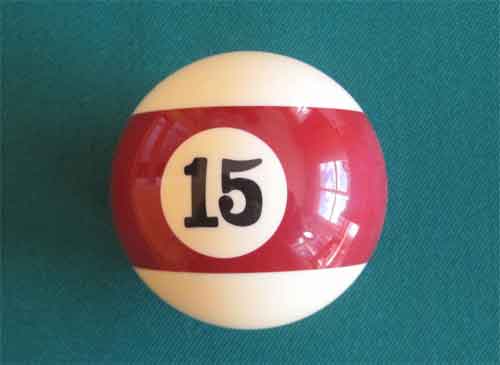 bola de billar nº 15 diámetro 57,2mm