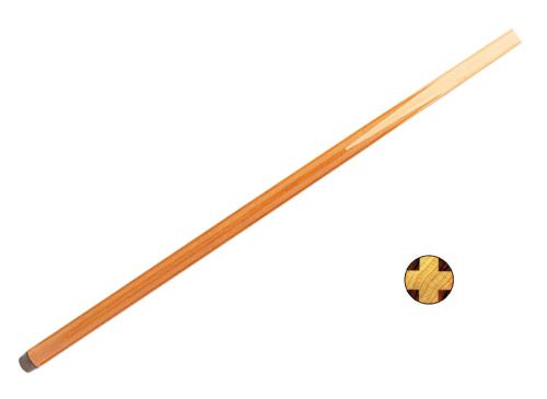 taco de billar de una pieza de maple, longitud 1,45m, puntera de suela de 12mm, peso 540-567 grs., empalme bonete, especial operador