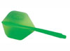 conjunto aleta/caña para dardos, dartres basica, color verde, 4mm