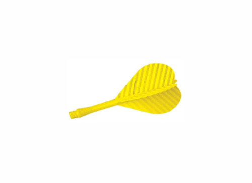 conjunto aleta/caña para dardos, dartres fly-fast, color amarilla, 4mm