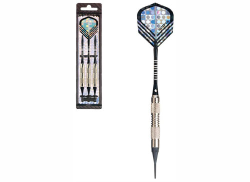juegos de dardos para diana, punta blanda, dartres palladio, cilindro de niquel, peso 18g, punta de 6mm, presentación estuche