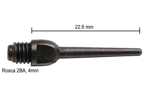 - bolsa de 1000 puntas para dardos keypoint, rosca fina 2 ba =4mm, longitud 22.6 mm, color negro