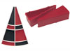 kit 8 segmentos para receptor americano de diana de dardos, colores: rojo/negro, kursaal (dobles y triples con 5 filas de agujeros)