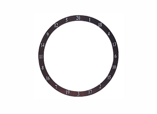 marco numerado metacrilato diana de dardos, cl, presas