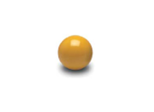 bola plastico amarilla para futbolines, diámetro 34mm, peso  18gr, normal