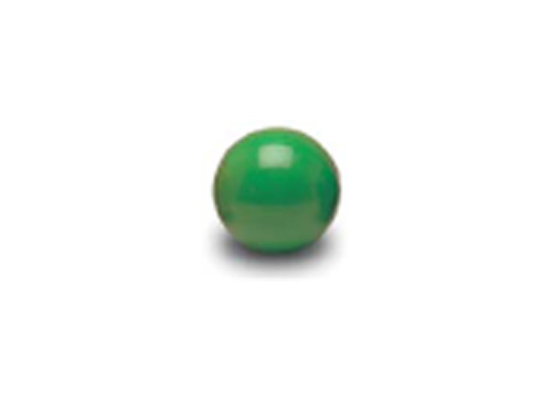 bola plastico verde para futbolines, diámetro 34mm,  peso 18gr, normal