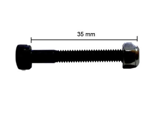 tornillo para jugador, muñeco, de futbolín de aluminio, medidas 4 x 35 mm, cabeza allen, incluye tuerca