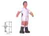 jugador, muñeco, de futbolín, aluminio, blanco, deportin, para barra de 13mm, con ranura vertical delantera