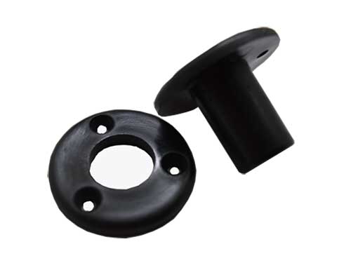 cojinete nylon doble para barra de futbolín de 14mm, largo tubo cojinete de 32mm, negro, estandar