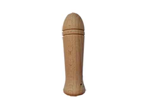 puño, mango, largo, para barra de futbolín de 14mm, madera natural, compatible para barras de 14mm de diámetro (no incluye tornillo/pasador)