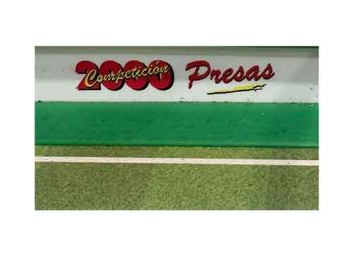goma lateral, cuchilla, verde, futbolín Presas 2000